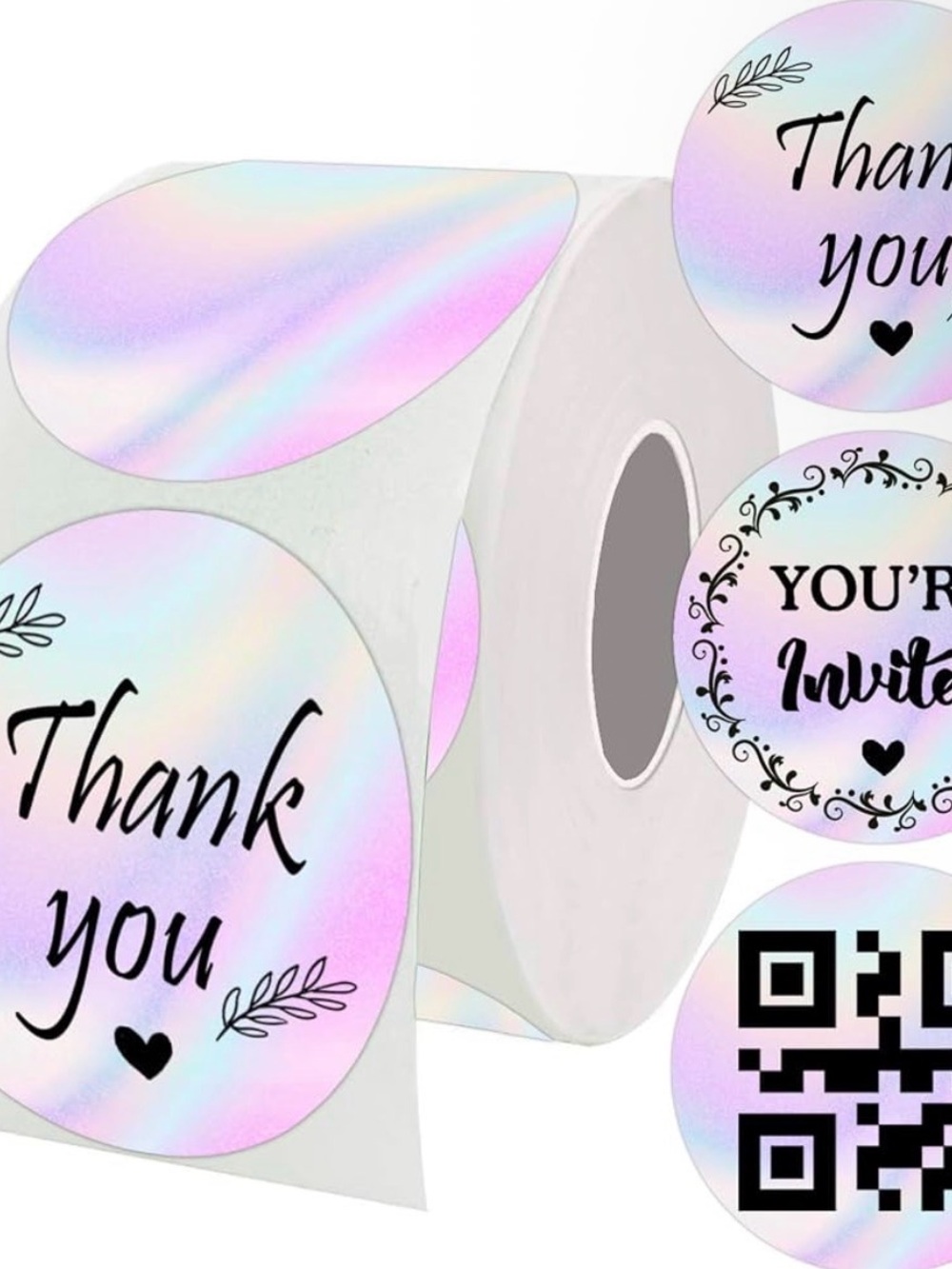 100 Custom QR‎ Code Thank You Stickers - Picture 6 of 6